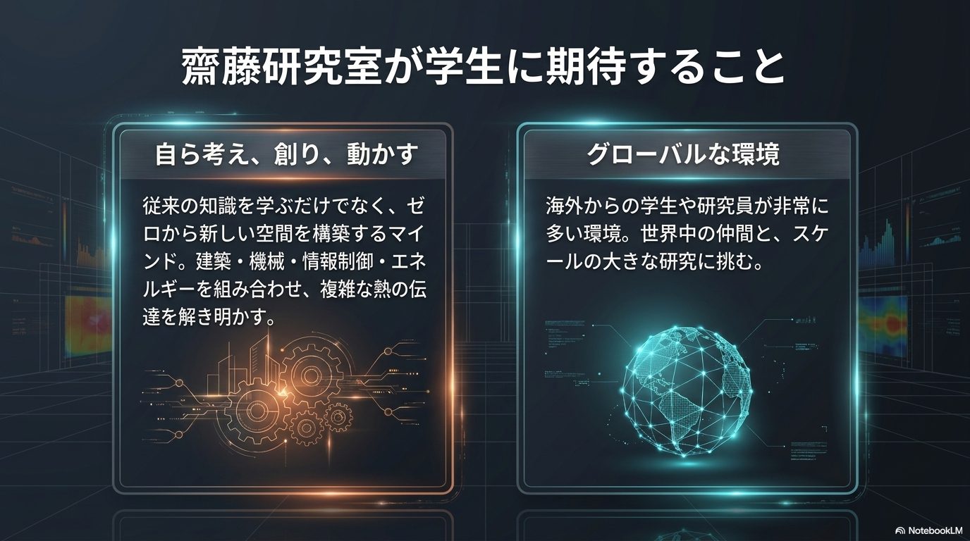 What the Saito Laboratory expects of its students